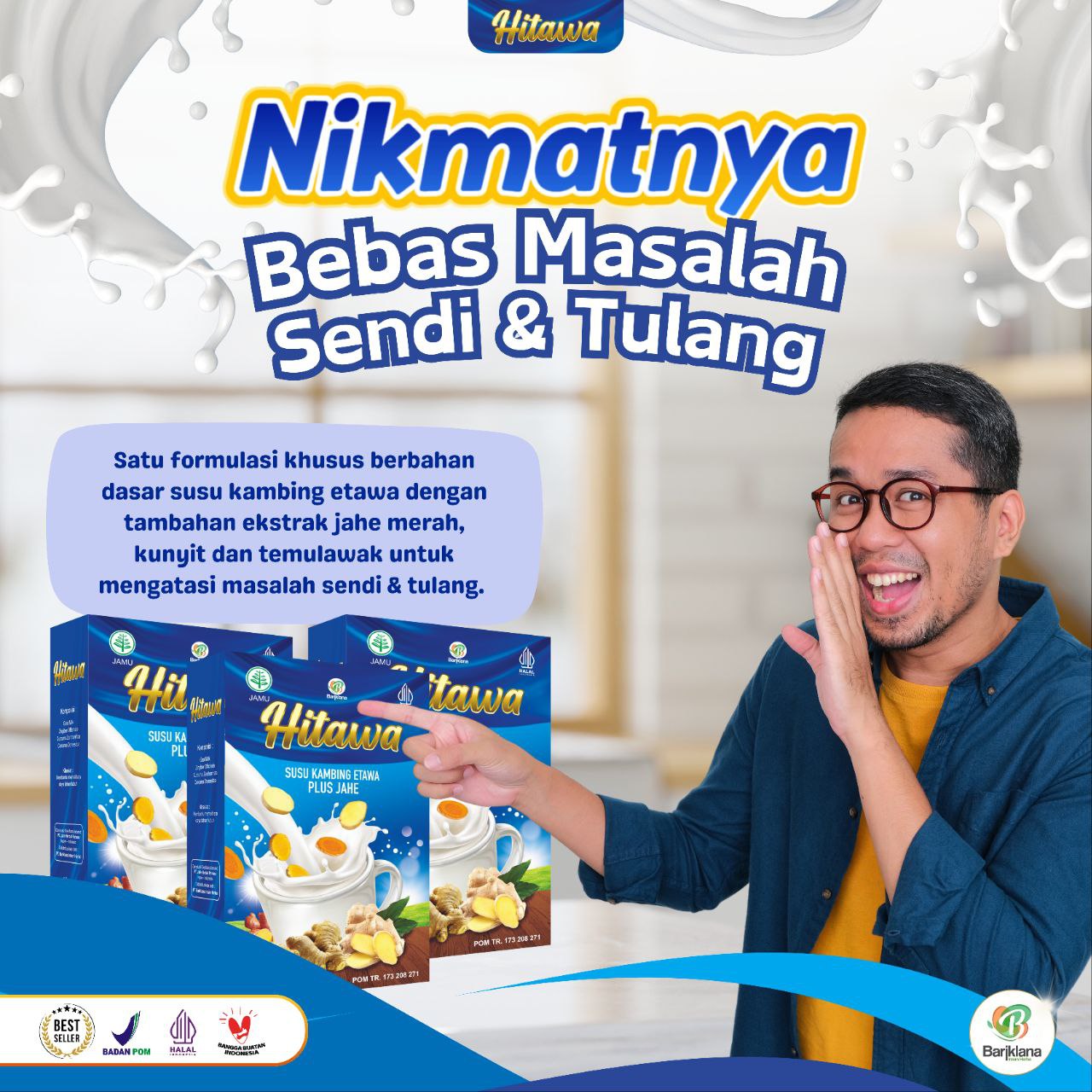 Susu Kambing Hitawa Plus Jahe Merah 200 gr