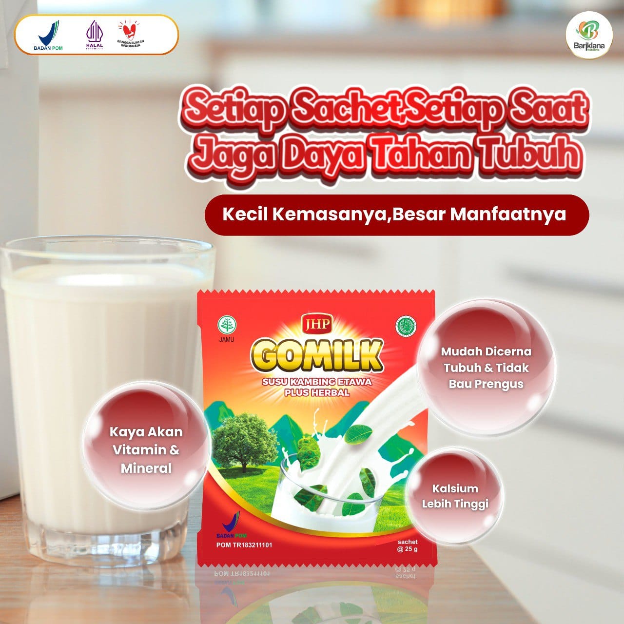 Susu Kambing Gomilk Sachet